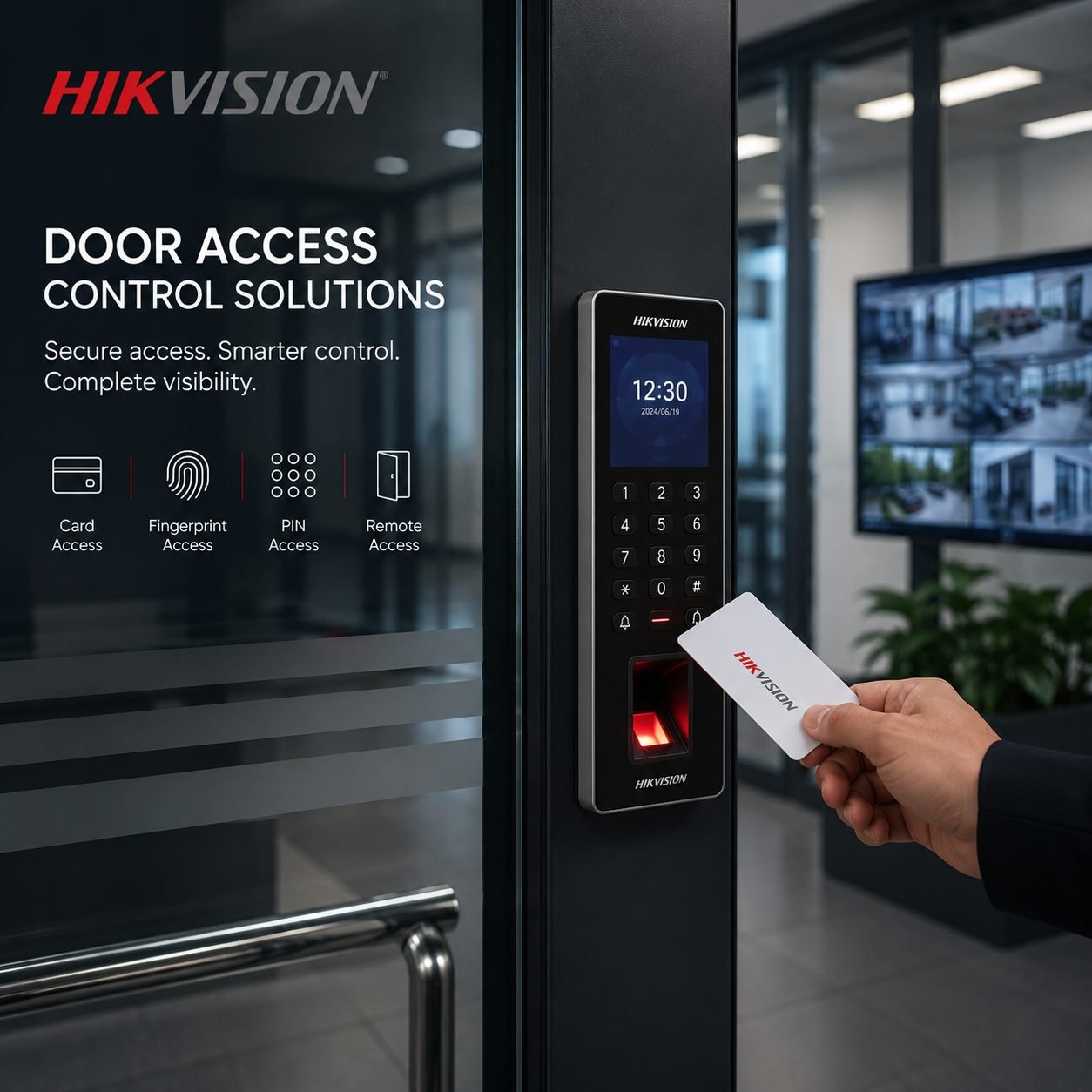 Door access control system with biometric reader installed in Pampanga