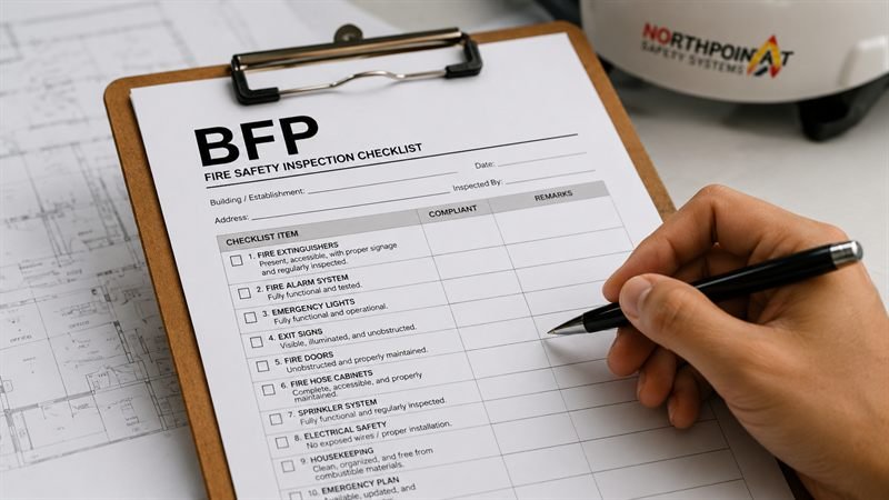 BFP compliance documentation and fire safety permits